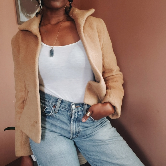 Vintage Jackets & Blazers - Vintage Wool Cropped Coat Woman's Small